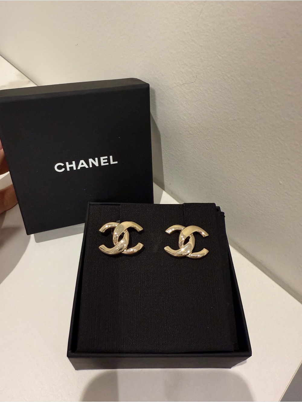 Chanel Gold CC Logo Earrings - Classic Designer